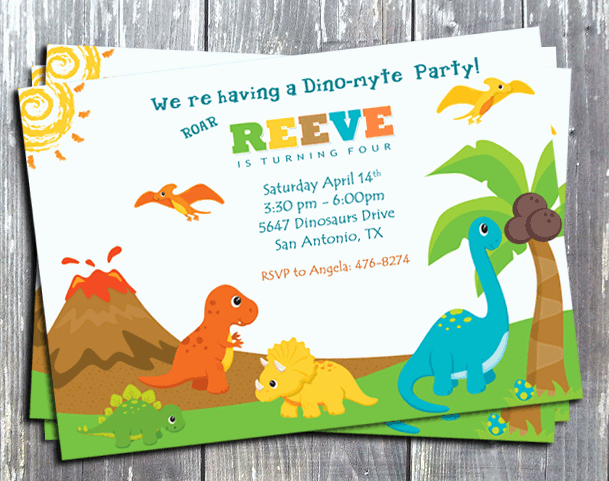 Dinosaur First Birthday Invitations Elegant Free Printable Dinosaur Birthday Invitations