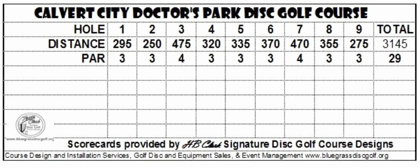 Disc Golf Score Cards Inspirational Calvertcitydoctors