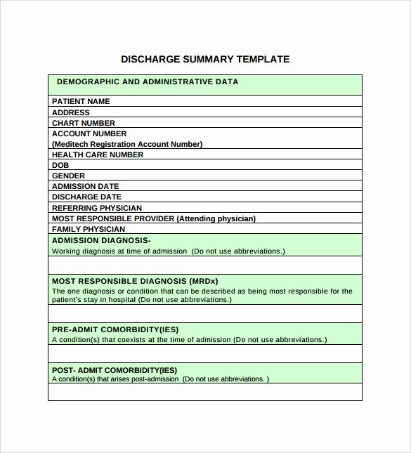 Discharge Summary Sample Mental Health Fresh Sample Discharge Summary 10 Documents In Pdf Word
