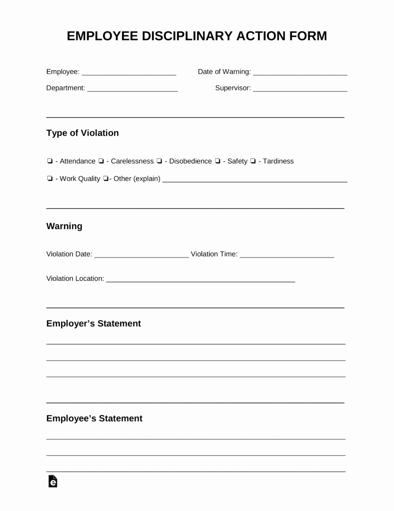 Disciplinary Action form Word Document Elegant Free Employee Disciplinary Action Discipline form Pdf Word