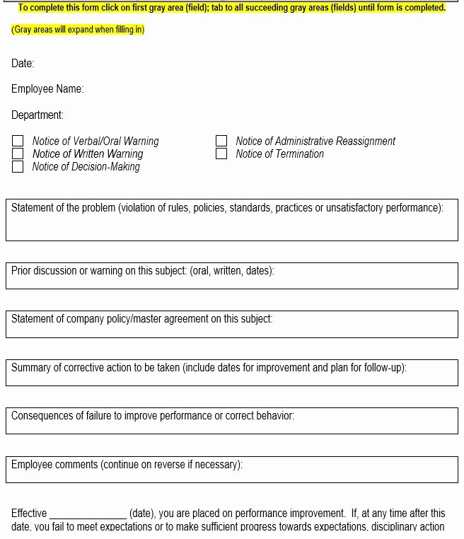 Disciplinary Action form Word Document Lovely 23 Employee Write Up form Free Download [word Pdf]
