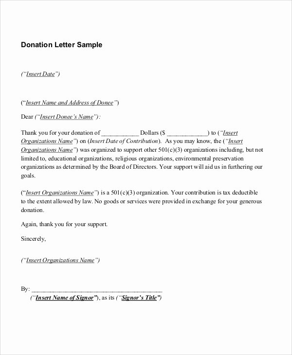 Donation for Funeral Wording Sample Best Of 10 Sample Donation Thank You Letters Doc Pdf