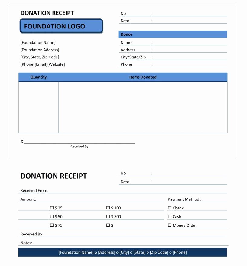 Donation form Template Word Lovely Donation Receipt