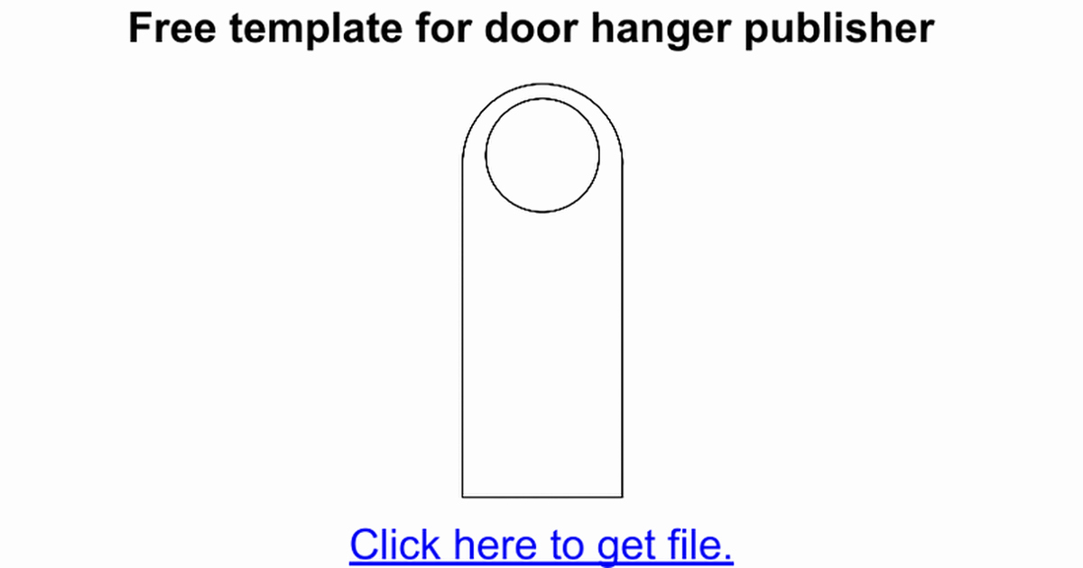 Door Hanger Template Microsoft Word Beautiful Free Template for Door Hanger Publisher Google Docs