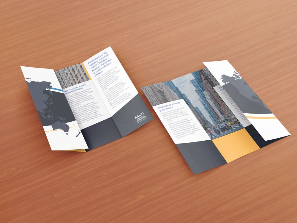 Double Gate Fold Brochure Template Inspirational 8 5 X 11 Double Gate Fold Brochure Mockups