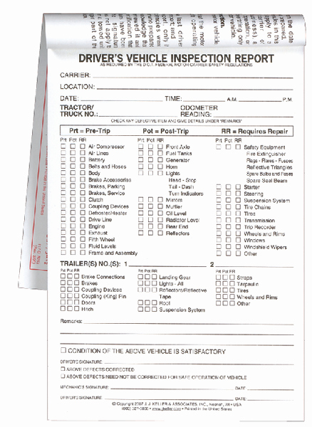 Driver Vehicle Inspection Report Pdf New Detailed Driver Vehicle Inspection Reports