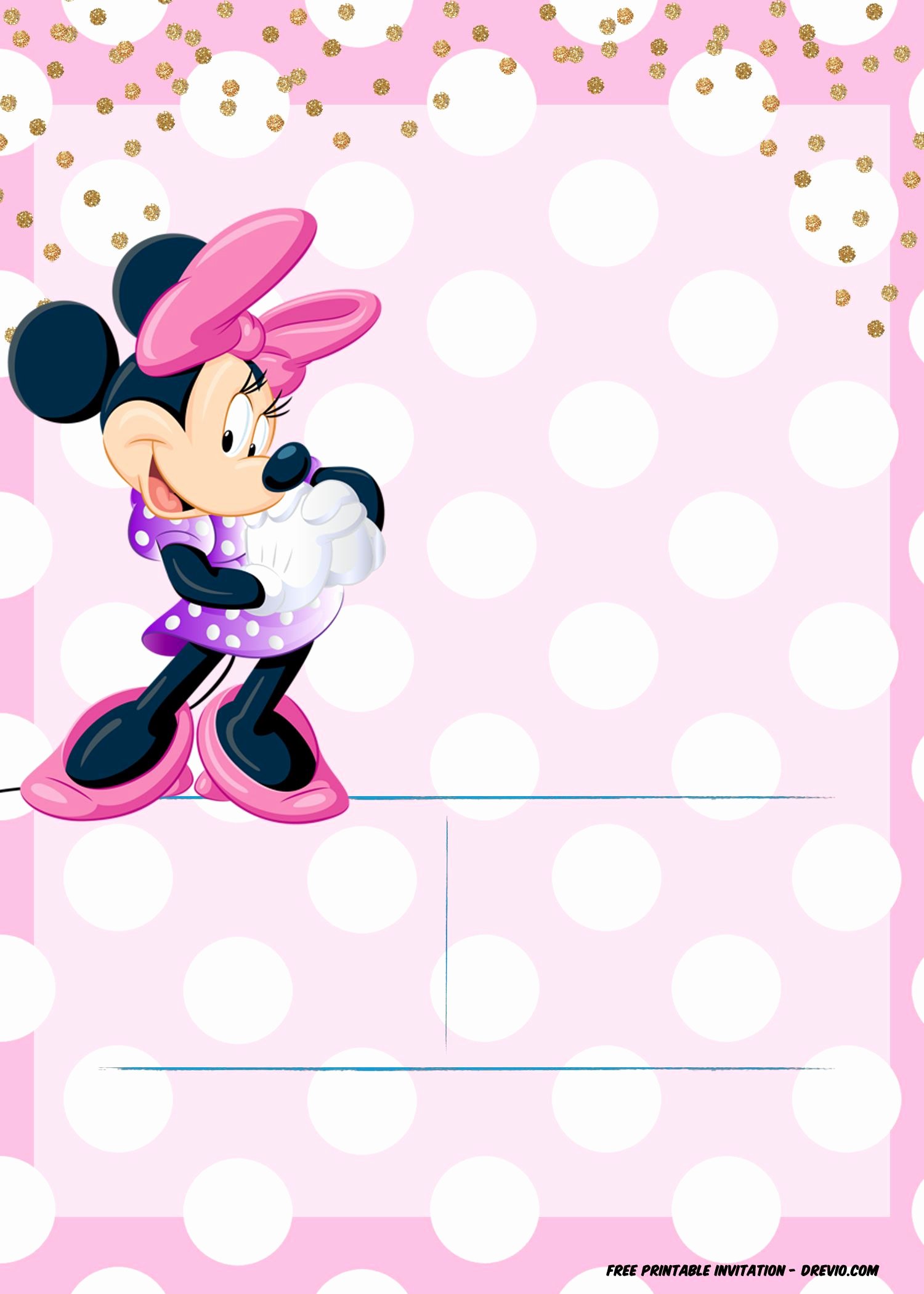 Editable Minnie Mouse Birthday Invitations Awesome Minnie Mouse Invitation Template Editable and Free Download