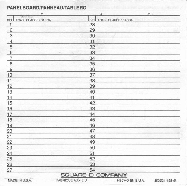 Electric Panel Schedule Template Lovely Electrical Panel Schedule Garages • Workshops • Studio Pinterest