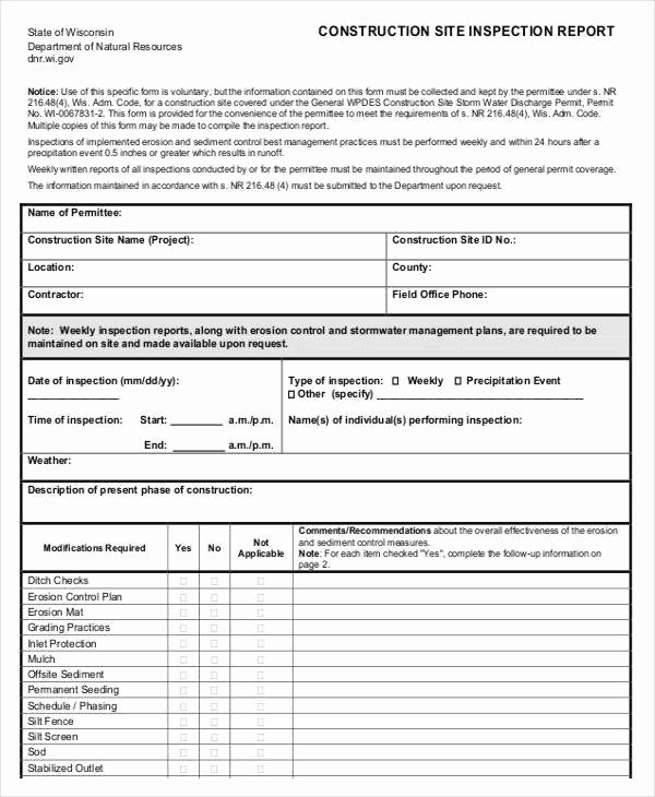 Electrical Inspection Report Template Fresh 14 Inspection Report Templates Word Pdf
