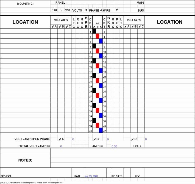 Electrical Panel Schedule Template Pdf Inspirational Template for Electrical Panel Schedule Free Programs