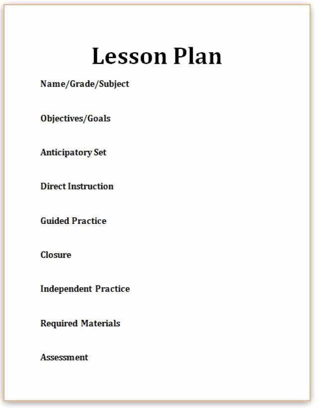Elementary Art Lesson Plan Template Inspirational Here S What You Need to Know About Lesson Plans