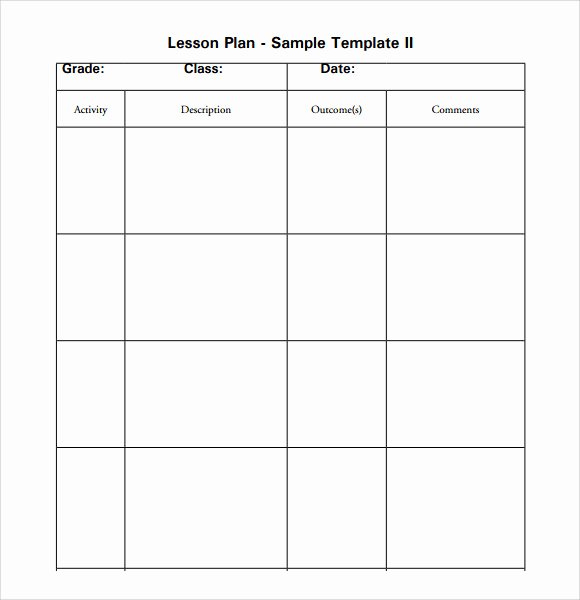 Elementary Music Lesson Plan Template New Sample Elementary Lesson Plan Template 8 Free Documents