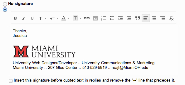 Email Signature for Graduate Student Fresh Add the Miami Logo to Your Email Signature Miami University