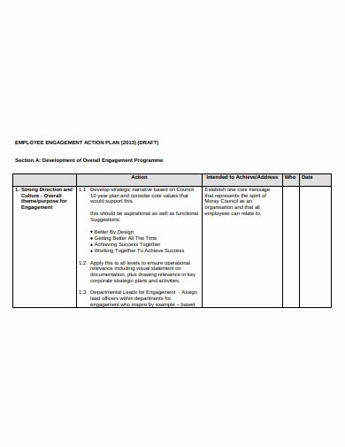 Employee Engagement Action Planning Template Luxury 5 Employee Action Plan Templates Google Docs Word Pages Pdf