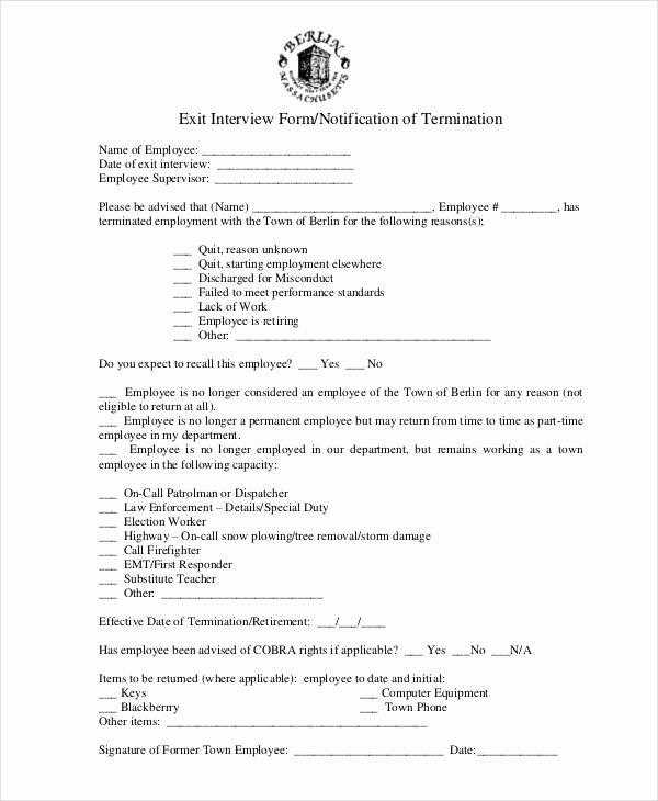 Employee Exit Interview form Unique Exit Interview form 9 Free Pdf Word Documents Download