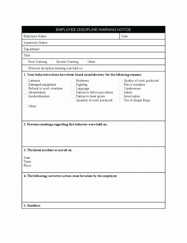 Employee Warning Notice Template Awesome Warning Notice form – Scsllc