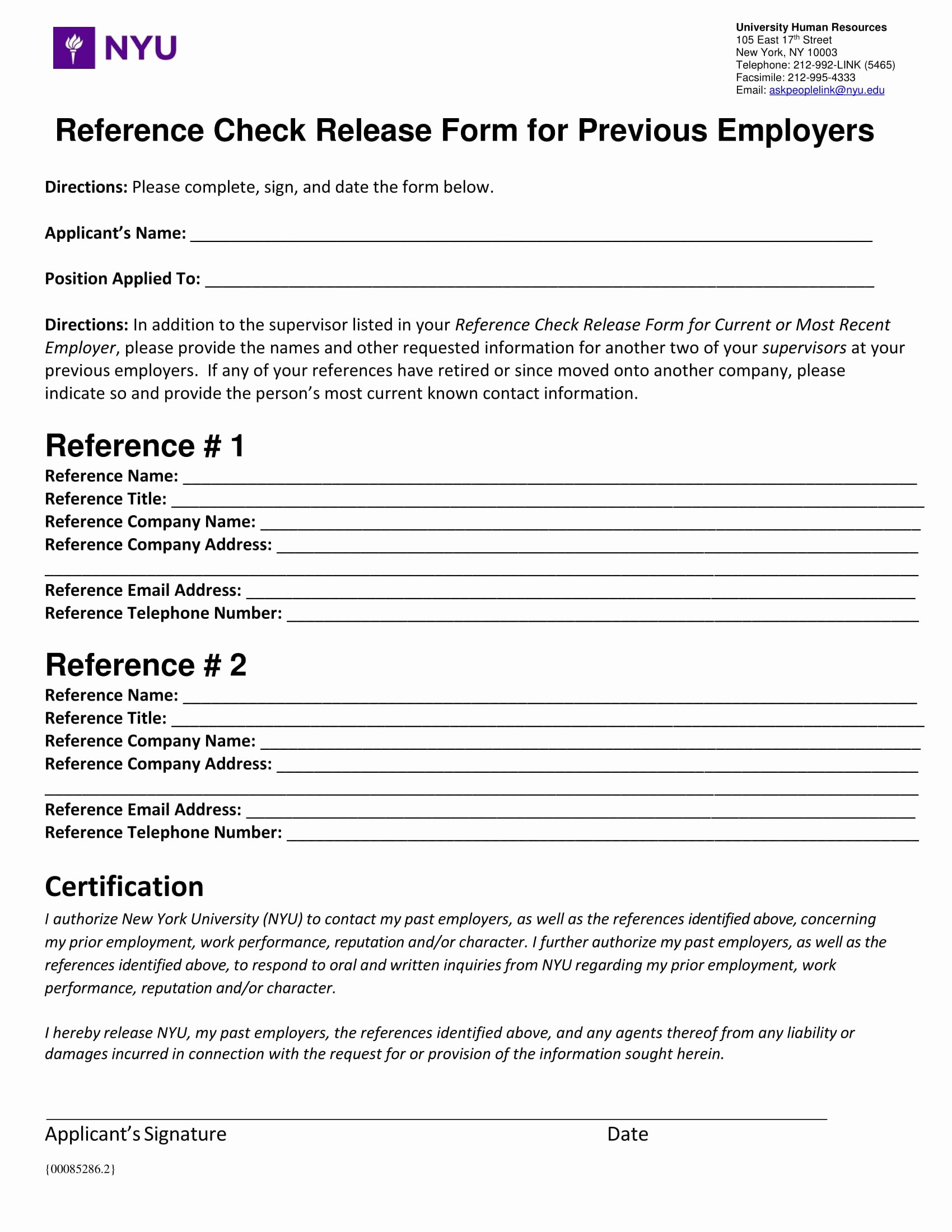 Employment Verification Release form Elegant 14 Reference Request and Release forms Free Word Pdf