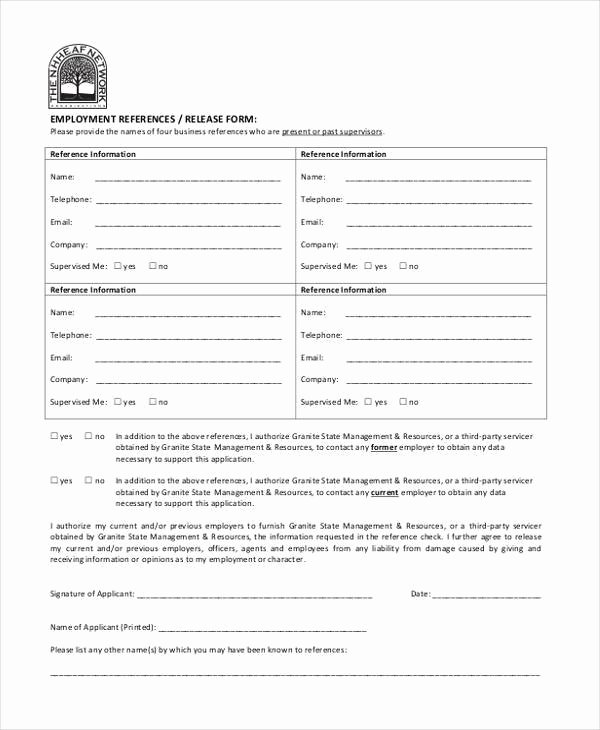 Employment Verification Release form Elegant Free 9 Sample Employment Release forms