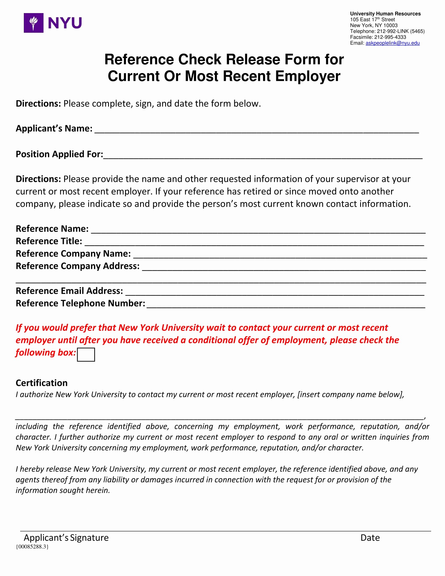 Employment Verification Release form Lovely 14 Reference Request and Release forms Free Word Pdf