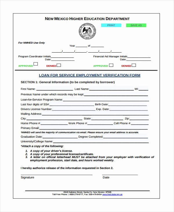 Employment Verification Release form New 11 Employer Verification form Sample Free Sample