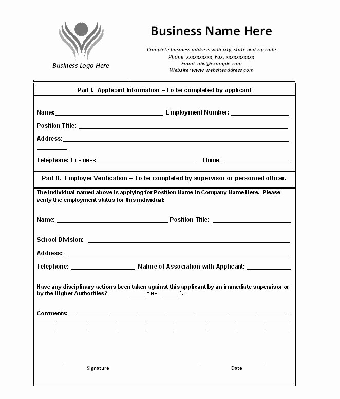 Employment Verification Request form Awesome Free Printable Verification Employment form