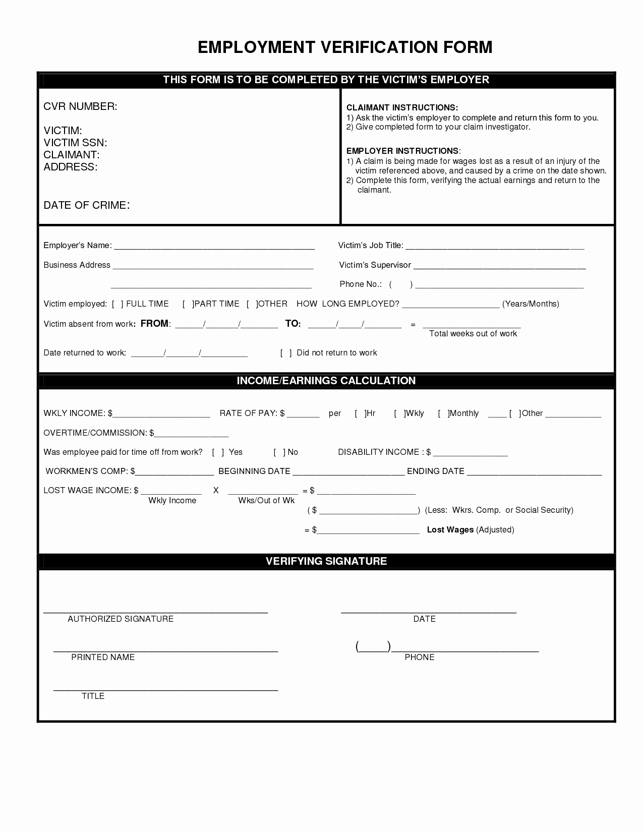 Employment Verification Request form Unique Employment Verification form