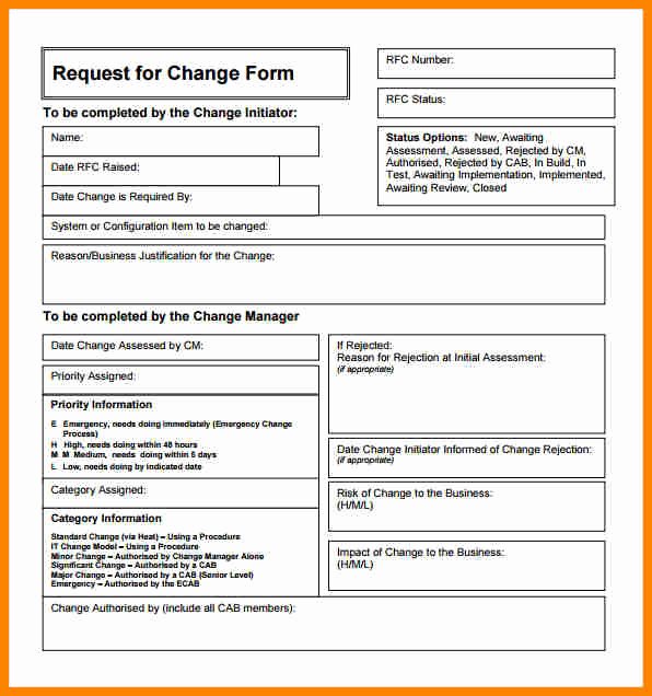 Engineering Change order Template Unique Engineering Change order Template