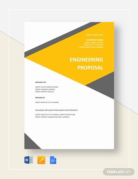 Engineering Project Proposal Template Elegant Engineering Proposal Template Word Google Docs Apple Pages