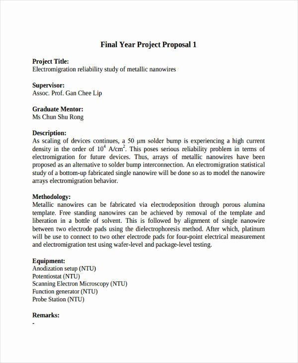 Engineering Project Proposal Template Inspirational 46 Project Proposal formats