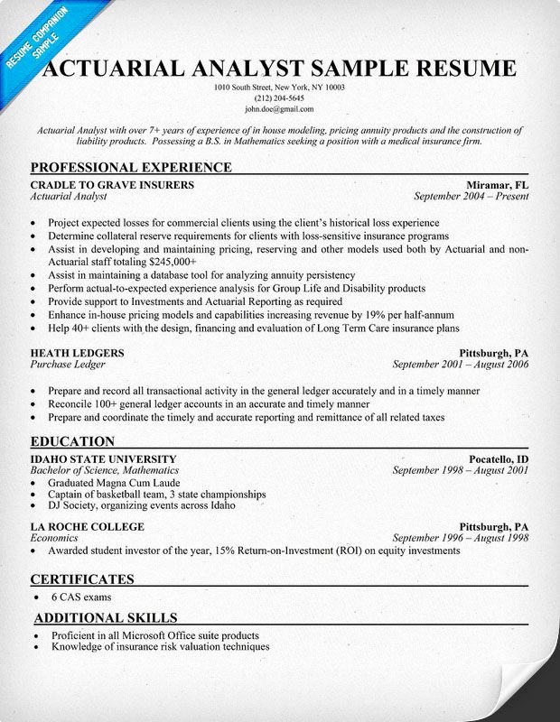 Entry Level Actuary Resume Elegant Actuarial Analyst Resume Sample Resume Samples Across All Industries