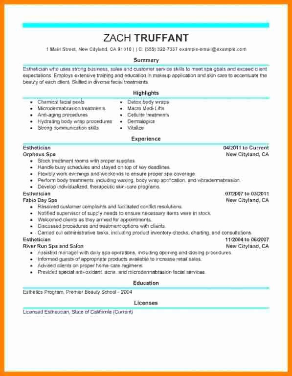 Entry Level Esthetician Resume Inspirational 5 Esthetician Job Description