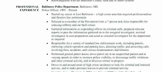 Entry Level Police Officer Resume Awesome Entry Level Police Resume – Ndtech
