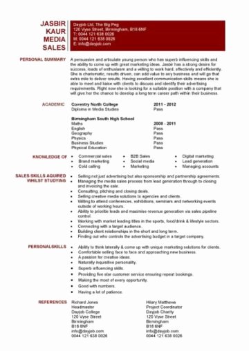 Entry Level Sales Resume Unique Student Cv Template Samples Student Jobs Graduate Cv Qualifications Career Advice