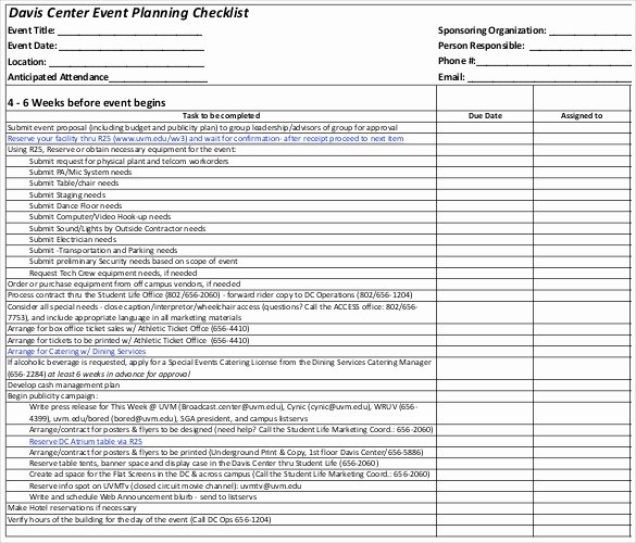 Event Planning Checklist Pdf Elegant 19 event Checklist Templates Word Pdf Google Docs