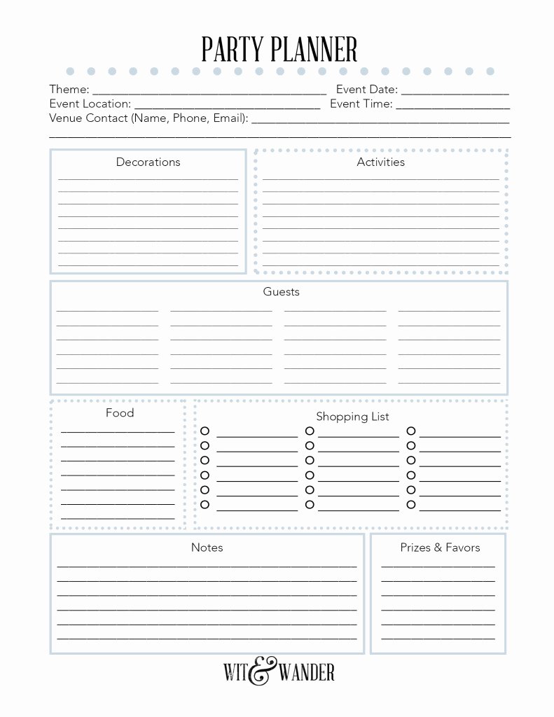Event Planning Checklist Template Fresh Free Printable Party Planner Our Handcrafted Life