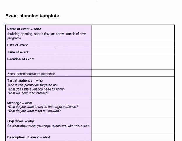 Event Planning Checklist Template Unique event Planning Checklist Template