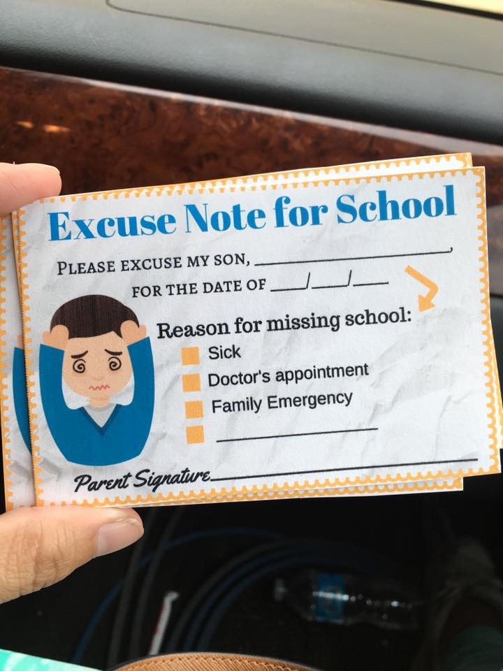Excuse Note for School New Back to School Absence Excuse Notes Printable A Cowboy S Wife