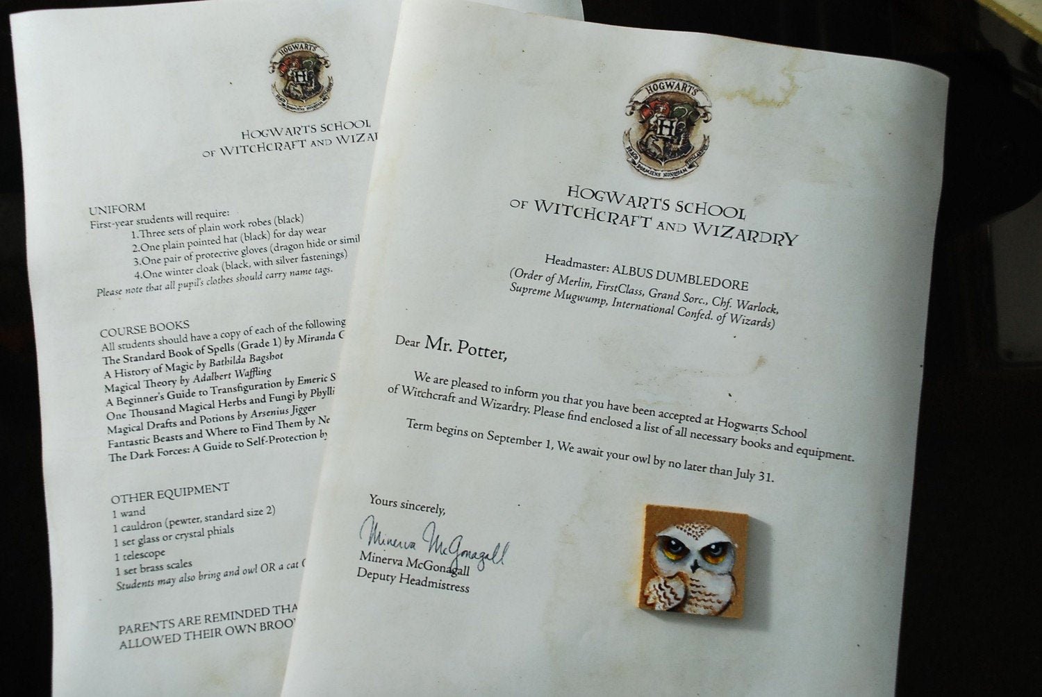 Fake College Acceptance Letter Maker Inspirational Sale Hogwarts Acceptance Letter Customizable Harry Potter
