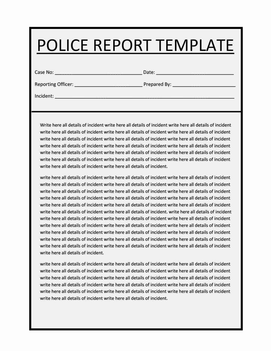 Fake Credit Report Template Unique Fake Police Report Template 3 Fake Police Report Templatereport Template Document Report within