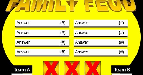 Family Feud Game Template Best Of Make Your Own Family Feud Game with these Free Templates