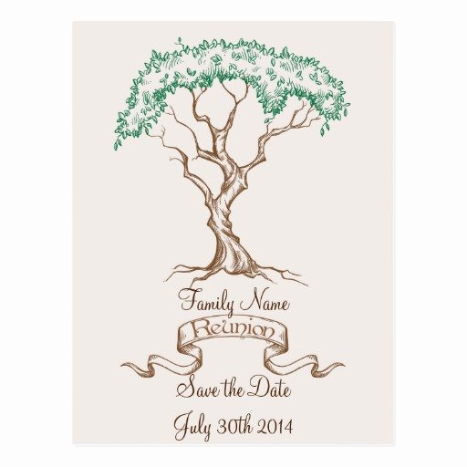 Family Reunion Save the Date Best Of Family Reunion Tree Save the Date Postcard
