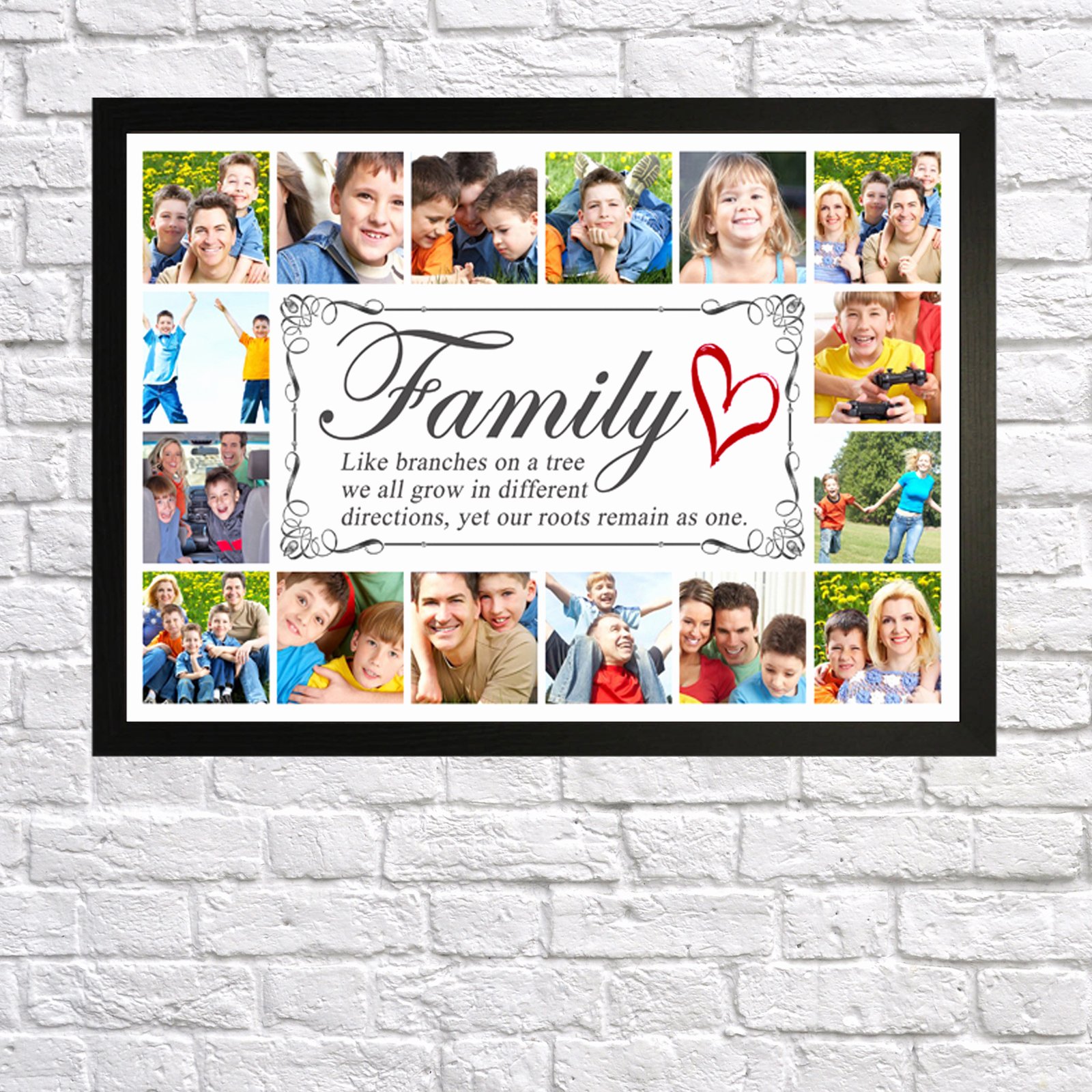 Family Tree Photo Collage Unique Family Tree Photo Picture Collage Montage Framed Print Personalised Gift Frame