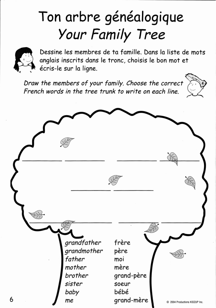Family Tree Worksheet Pdf Unique French Family Tree Printable Worksheet Fle Famille Pinterest