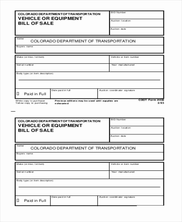 Farm Equipment Bill Of Sale Best Of Equipment Bill Of Sale form Samples 7 Free Documents In Word Pdf