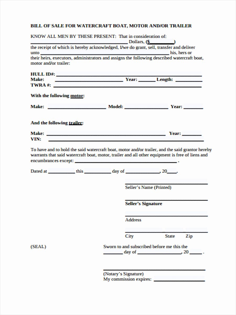 Farm Equipment Bill Of Sale Best Of Free 29 Sample Bill Of Sale forms
