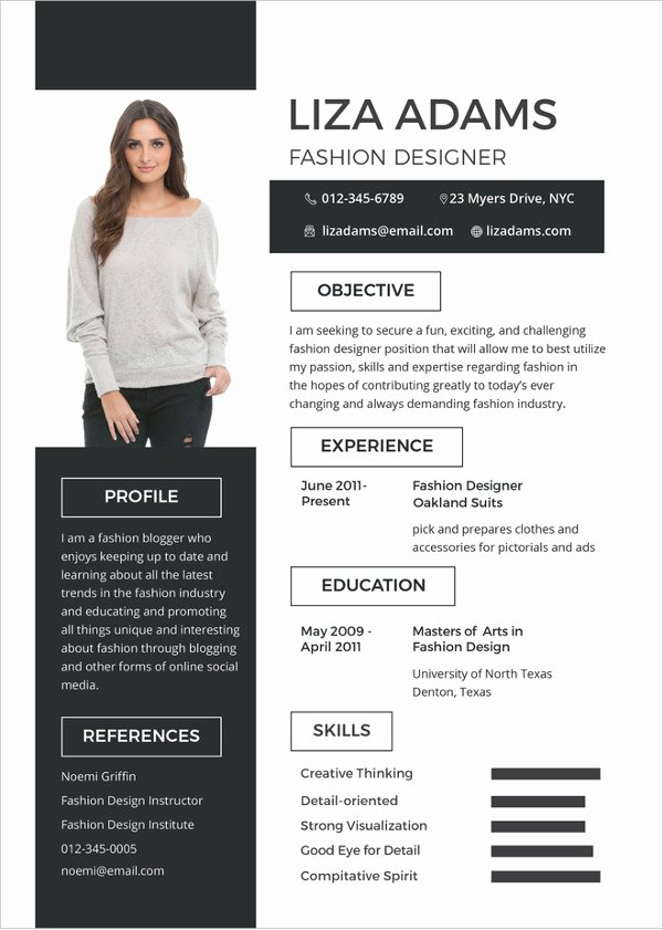 Fashion Designer Resume Sample Lovely 37 Resume Template Word Excel Pdf Psd