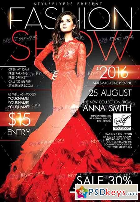 Fashion Show Flyer Template Beautiful Fashion Show Psd Flyer Template Cover Free Download Shop Vector Stock Image