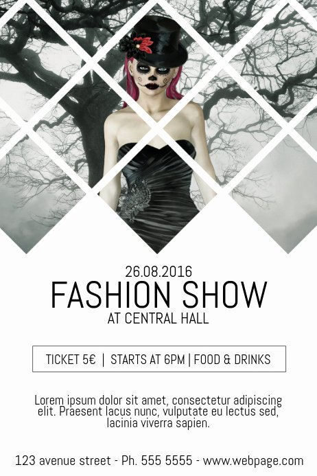 Fashion Show Flyer Template Free New Fashion Show event Flyer Template with Background Photo