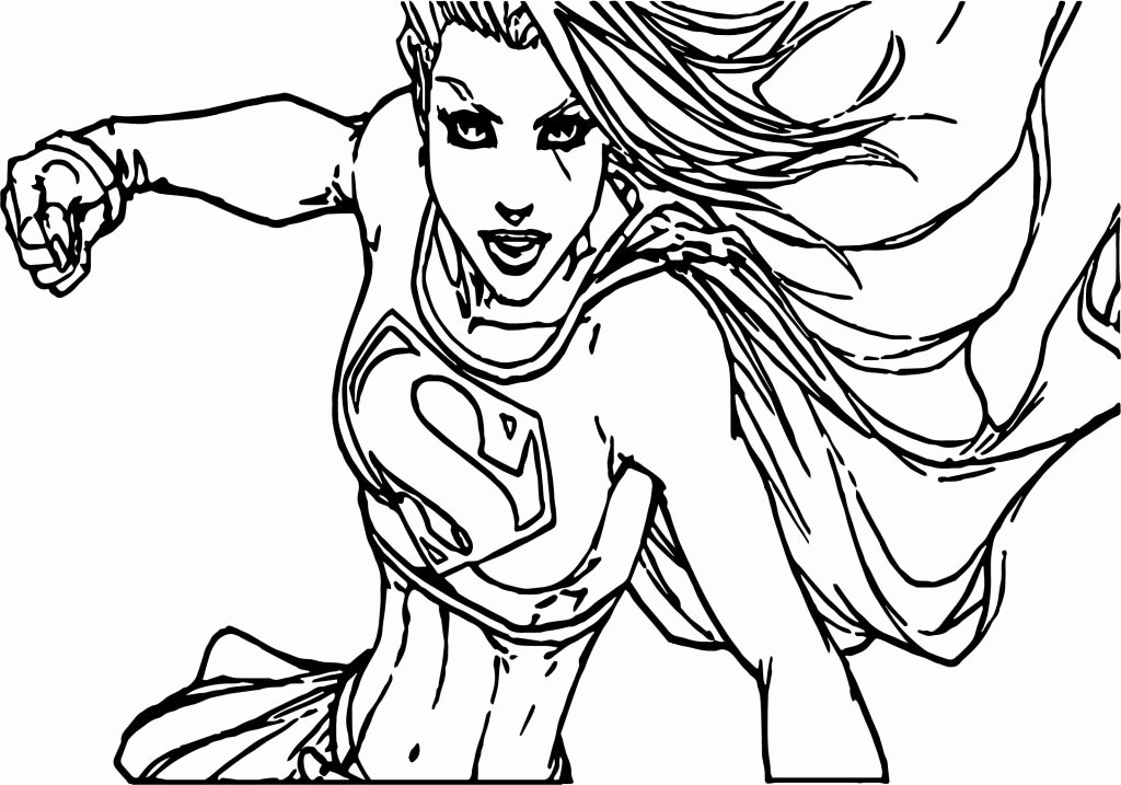 Female Superhero Coloring Pages Awesome Superman Girl Superheroes Super Hero Coloring Page