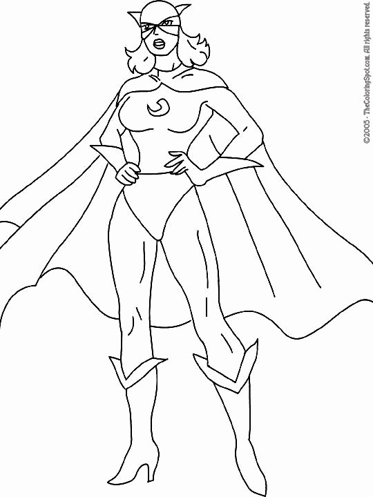 Female Superhero Coloring Pages New Female Superhero Blank Ideas for Kids Fun and Learning Pinterest